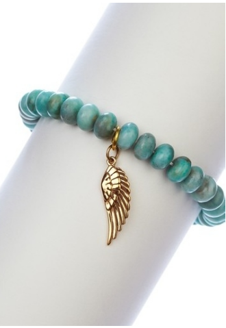  Natural Stone Bracelet with Charm