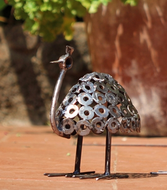  Recycled Scrap Metal Lawn Decoration - Bird